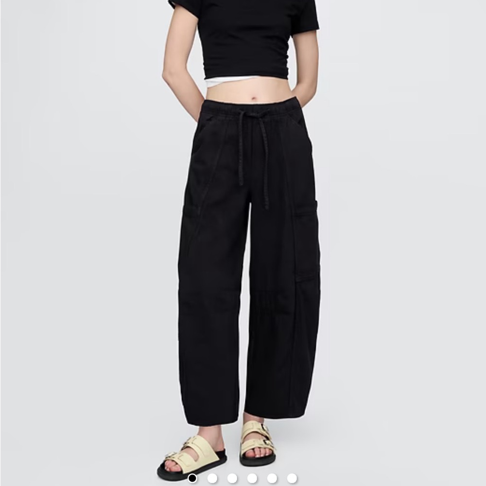 GAP Charcoal barrel pants, L